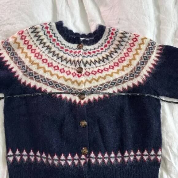 DÔEN Amble Fair Isle-Inspired Mohair-Blend Cardigan (Medium) - Picture 15 of 16